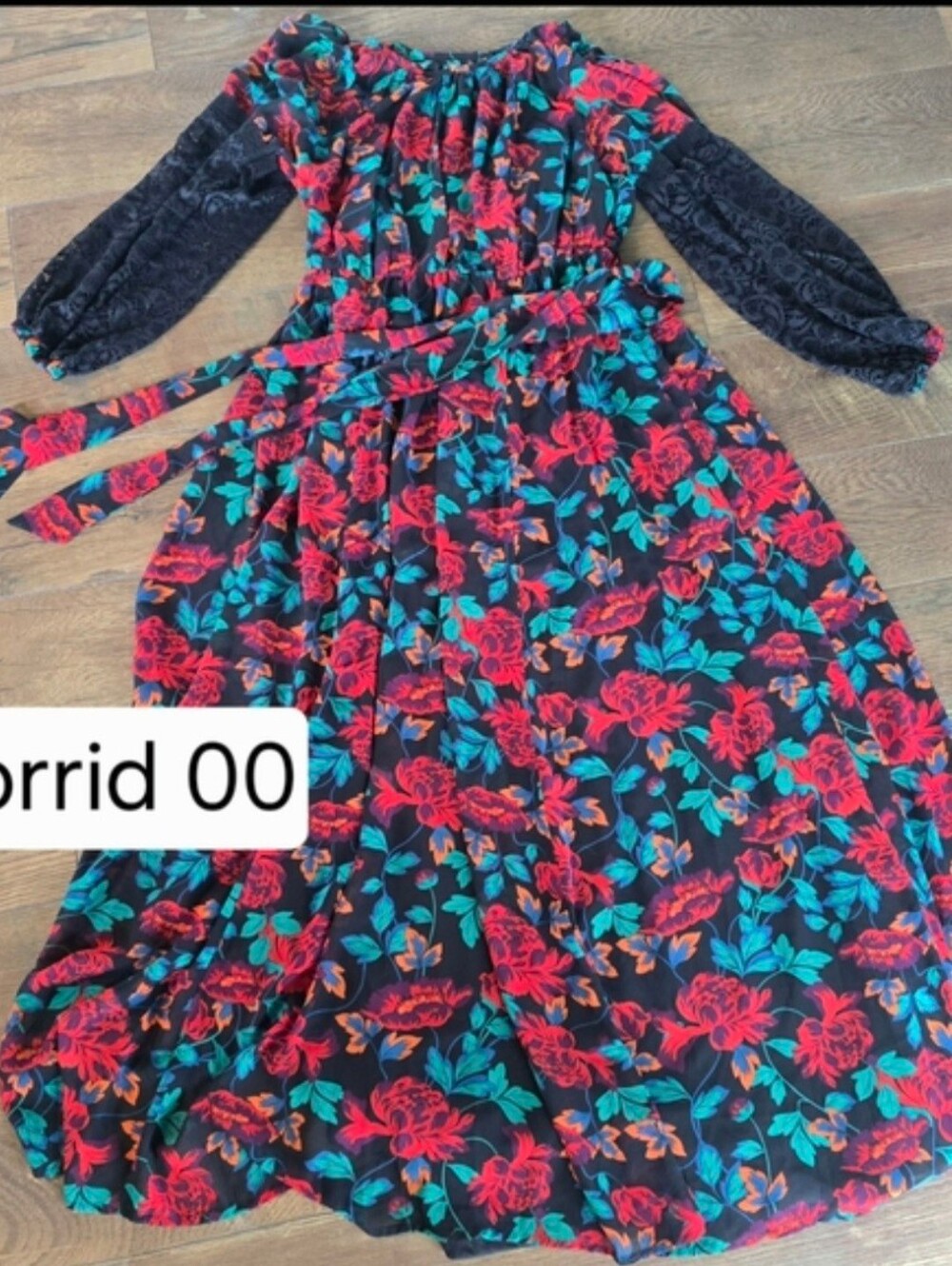 torrid Black Maxi Dress with Floral Print